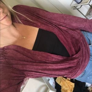 Open front blouse
